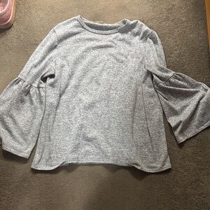 Gray Women's Bell Sleeve Top